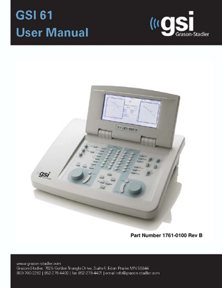 GSI 61 User Manual Rev B