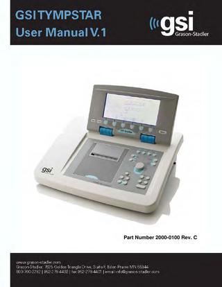 GSI Tympstar User Manual Ver 1 Rev C