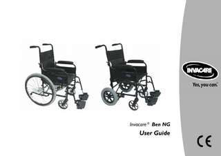 Invacare® Ben NG  User Guide  