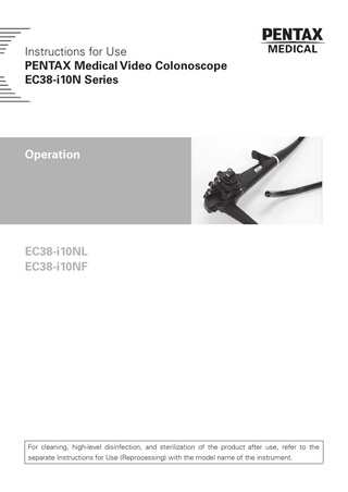 EC38-i10Nx Series Video Colonoscope Operation Instructions for Use March 2018