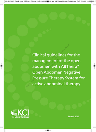 ABThera Clinical Guidelines March 2010