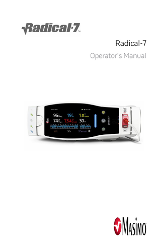 Radical-7 Touch Pulse CO-oximeter Operator's Manual Sept 2012