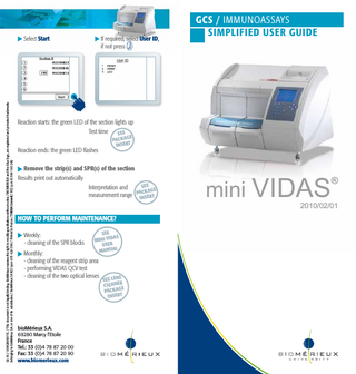 mini VIDAS Simplified User Guide Feb 2010