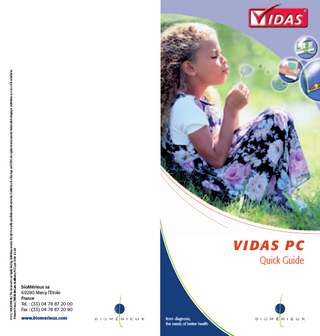 VIDAS PC Quick Guide Jan 2005