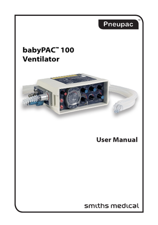 Pneupac babyPAC 100 Ventilator User Manual Issue 1 Feb 2014