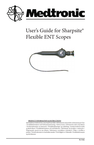 Sharpsite Flexible ENT Scopes Users Guide Rev G July 2008