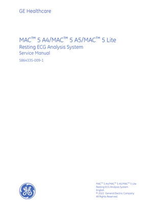 MAC 5 series Service Manual Rev 1 Jan 2022