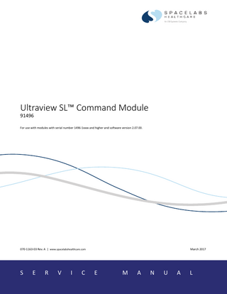 Ultraview SL Command Module 91496 Service Manual Rev A March 2017