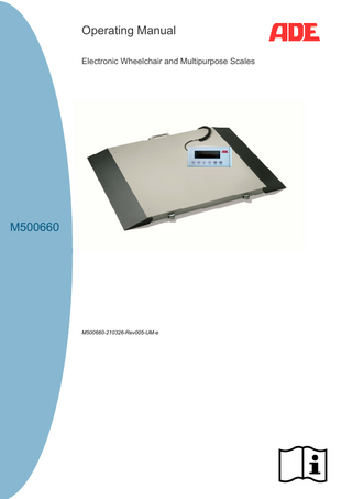Electronic Wheelchair and Multipurpose Scales M500660-Rev005-UM-e Operating Manual March 2021