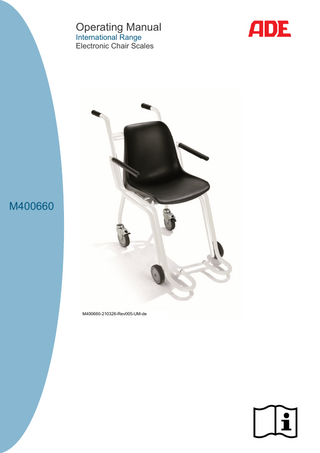 Electronic Chair Scales M400660-Rev005-UM-e Operating Manual March 2021 