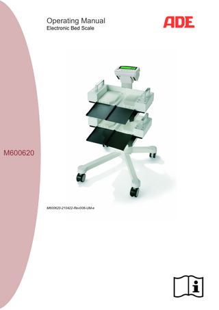Operating Manual Electronic Bed Scale  M600620  M600620-210422-Rev006-UM-e  