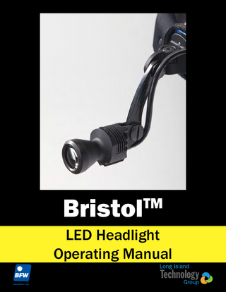 Bristol  TM  LED Headlight Operating Manual  