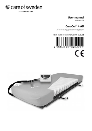 User manual 2021-03-04  CuroCell® 4 AD  Alternating pressure system Item number user manual: 95-001061  