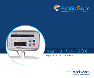 Arctic Sun® 2000  O p e r a t o r ’s M a n u a l  