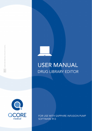 DRUG LIBRARY EDITOR User Manual Rev 13V Oct 2016