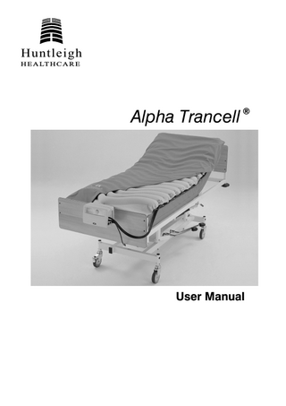 Huntleigh  H E A LT H C A R E  Alpha Trancell  ®  User Manual  