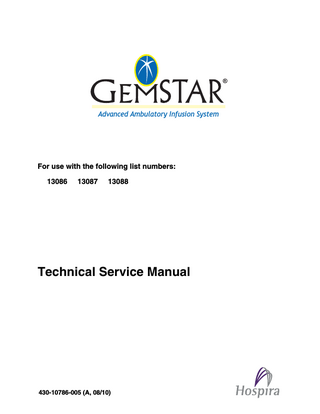 Gemstar Technical Service Manual Rev A Aug 2010