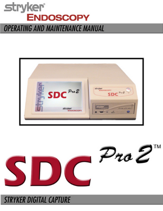 SDC Pro 2 Operating And Maintenance Manual Rev B