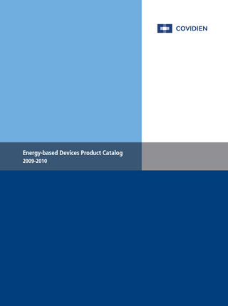 Energy-based Devices Product Catalogue 2009-2010