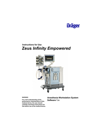 Zeus Infinity Empowered Instructions for Use sw 1.n Edition 3 March 2012