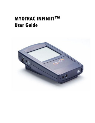 MYOTRAC INFINITI SA9800 User Guide Rev 5