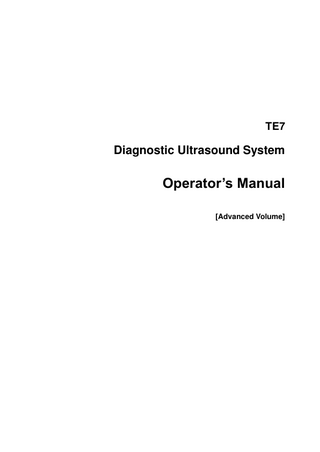 TE7 Advanced Operators Manual Ver 5.0 Nov 2015