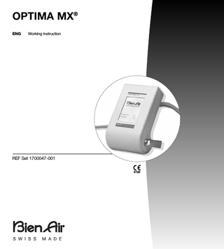 OPTIMA MX® ENG  Working instruction  REF Set 1700047-001 0120  