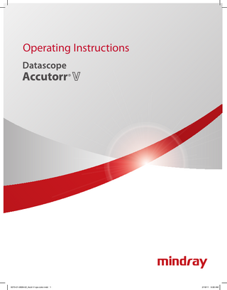 Accutorr V Operating Instructions Feb 2018