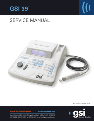 GSI 39 Service Manual Rev D