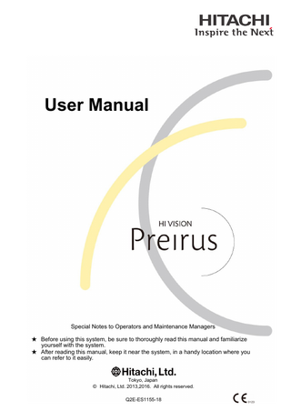 HI VISION Preirus User Manual