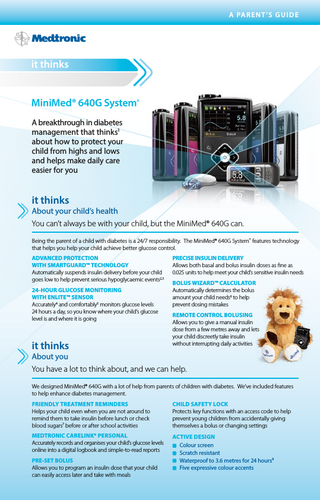 MiniMed 640G System Parents Guide Dec 2014