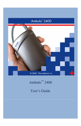 User’s Guide  Ambulo™ 2400 User’s Guide  