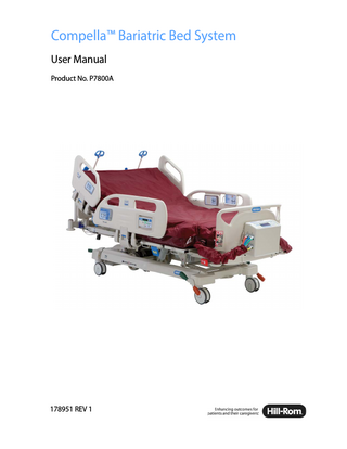 Compella Bariatric Bed System P7800A User Manual Rev 1