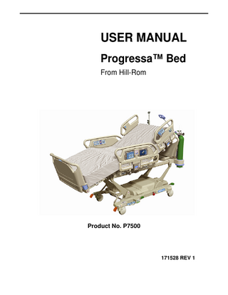 Progressa Bed P7500 User Manual Rev 1Dec 2013