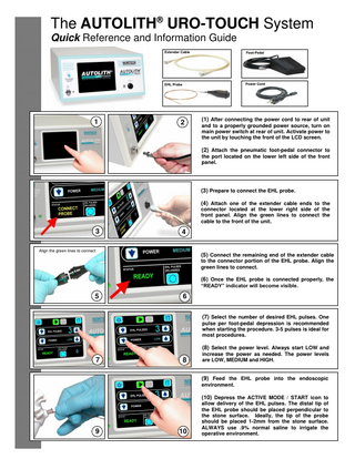 AUTOLITH URO-TOUCH Systems Quick Reference and Information Guide Rev a