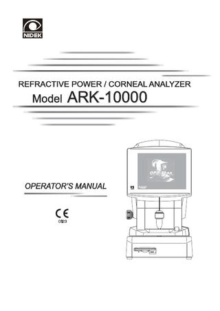 ARK-10000 Operators Manual Rev E Nov 2009