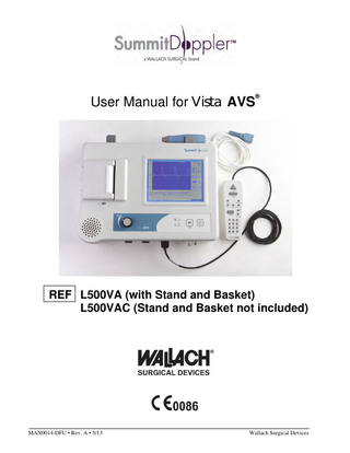 Vista AVS User Manual Rev A May 2013
