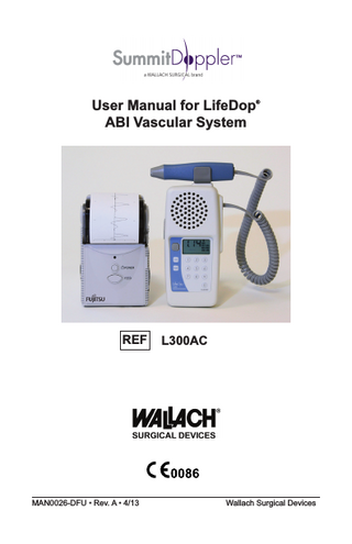 LifeDop ABI Vascular System User Manual Rev A April 2013