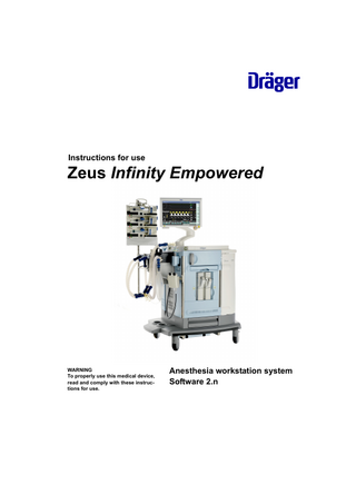 Zeus Infinity Empowered Instructions for Use Sw 2.n Edition 1 Feb 2015