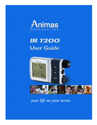Animas IR1200 User Guide Rev G Sept 2006