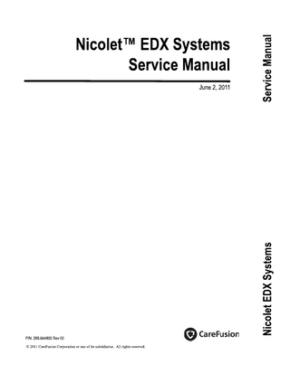 Nicolet EDX Service Manual Rev 00 June 2011