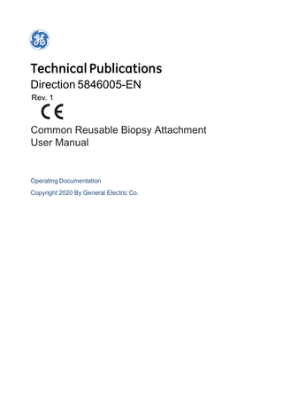 Common Reusable Biopsy Attachment  User Manual Rev1 March 2020