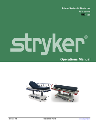 Model 1105 Prime Series Stretcher Operations Manual Rev B Dec 2017