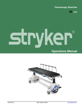 Model 1080 Fluoroscopy Stretcher Operations Manual Rev A July 2017