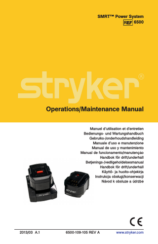 SMRT Power System  REF 6500 Operations and Maintenance Manual Rev A March 2013