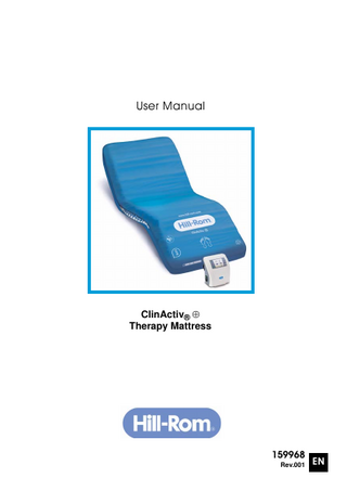 ClinActiv Therapy Mattress User Manual Rev 001 Sept 2009