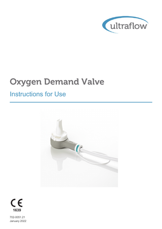 Oxygen Demand Valve Instructions for Use  702-0051.21 January 2022  