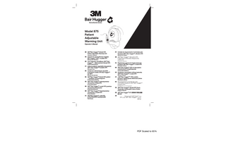 3M Bair Hugger Model 875 Operators Manual