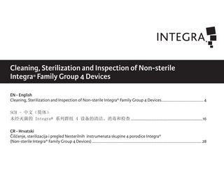 Non-sterile Family Group 4 Devices Cleaning, Sterilization and Inspection Instructions