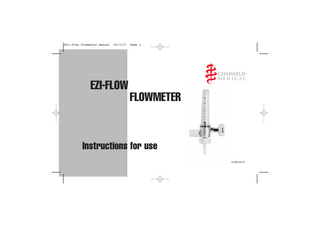 Ezi-flow flowmeter manual  30/3/17  EZI-FLOW  Page 1  FLOWMETER  Instructions for use 521969-08-317  